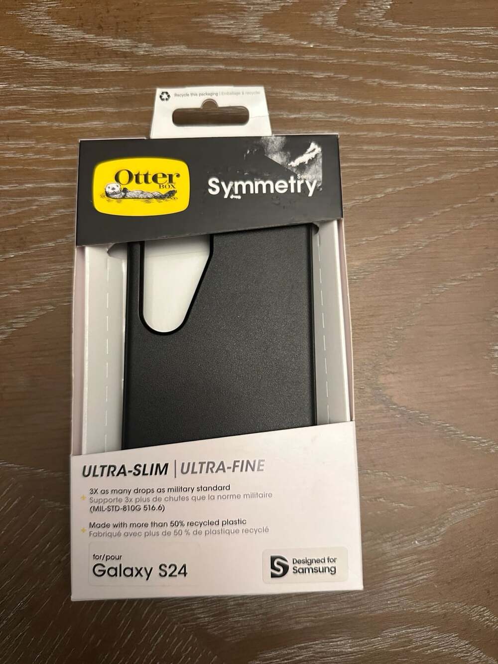 OtterBox Symmetry Series Case Galaxy S24 Black Ultra-Slim